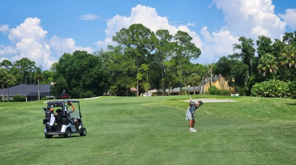 Current image: Short game practice in Tampa on the practice green at Northdale