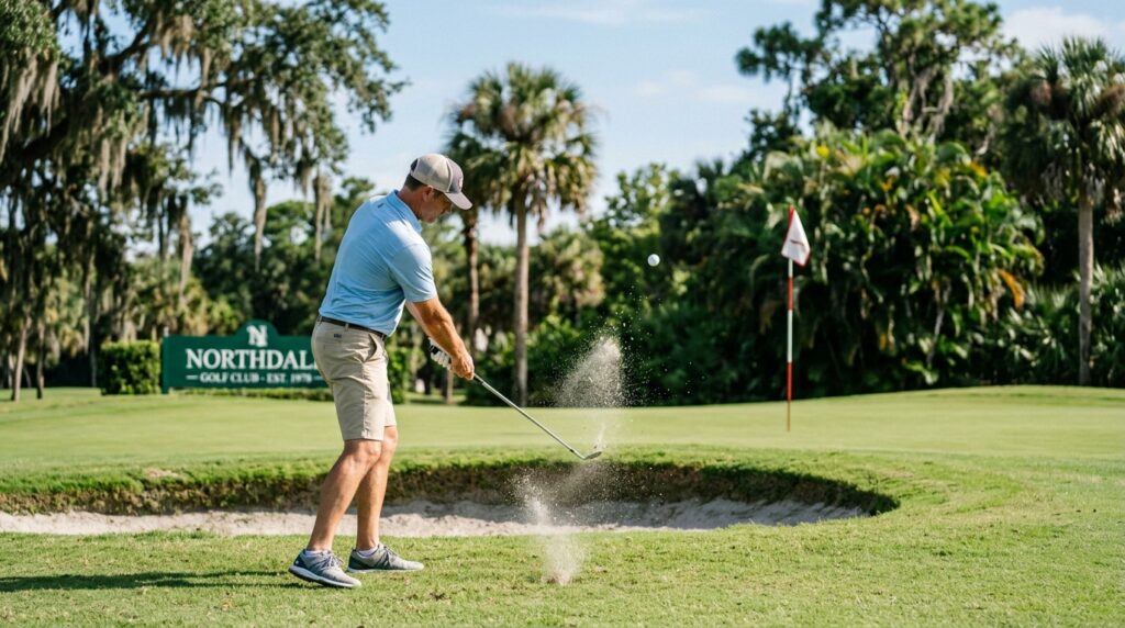 How to Hit a Flop Shot to Stop It Quickly at Northdale Golf Club in Tampa, FL?