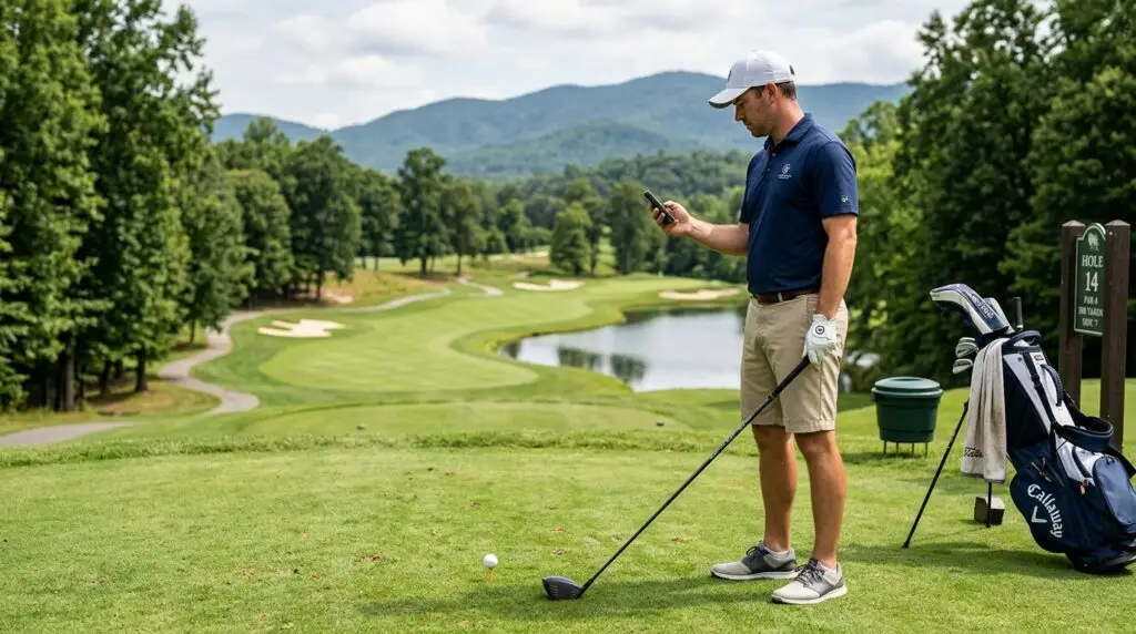 Amateur golfer choosing a club for better golf course management in Tampa